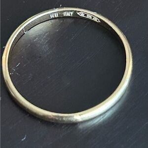 Solid 14kt Yellow Gold 2mm Band Stackable Ring Size 8.